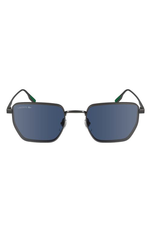 Premium Heritage 52mm Rectangular Sunglasses in Matte Dark Gunmetal