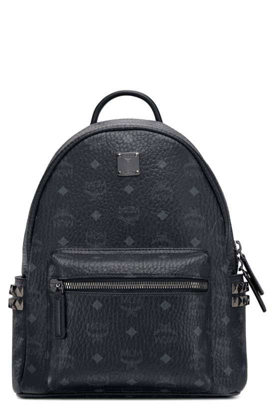 Mcm Small Stark Viestos Coated Canvas Backpack In Black | ModeSens