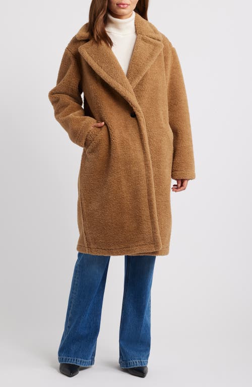 MICHAEL Michael Kors Faux Fur Coat in Camel 