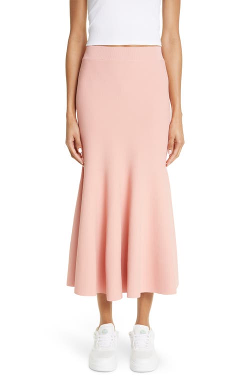 Stella McCartney Flare Hem Compact Knit Midi Skirt in 5900 - Rose