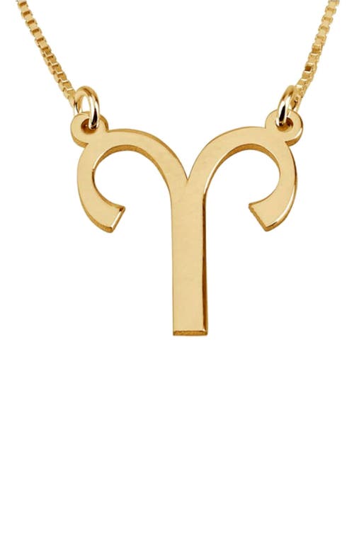 Zodiac Pendant Necklace in Gold Plated - Aries