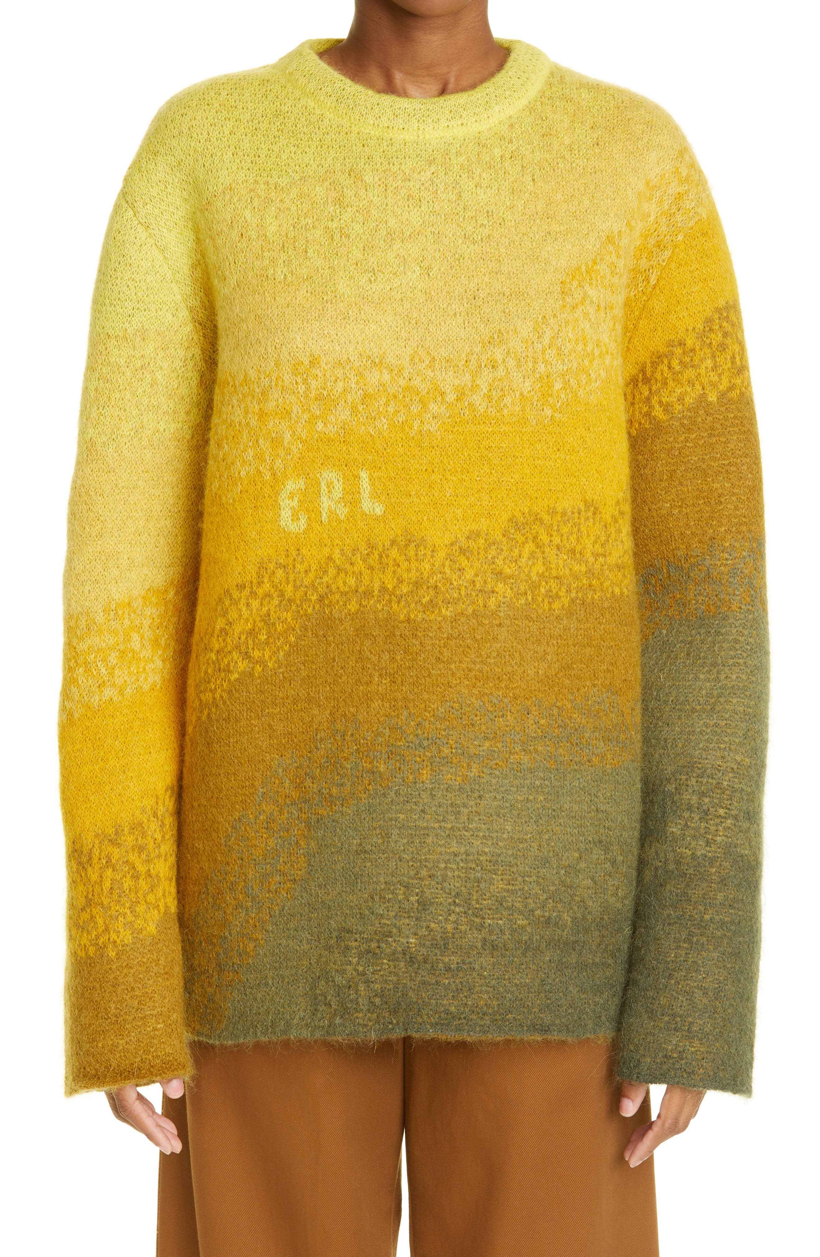 yellow designer sweater