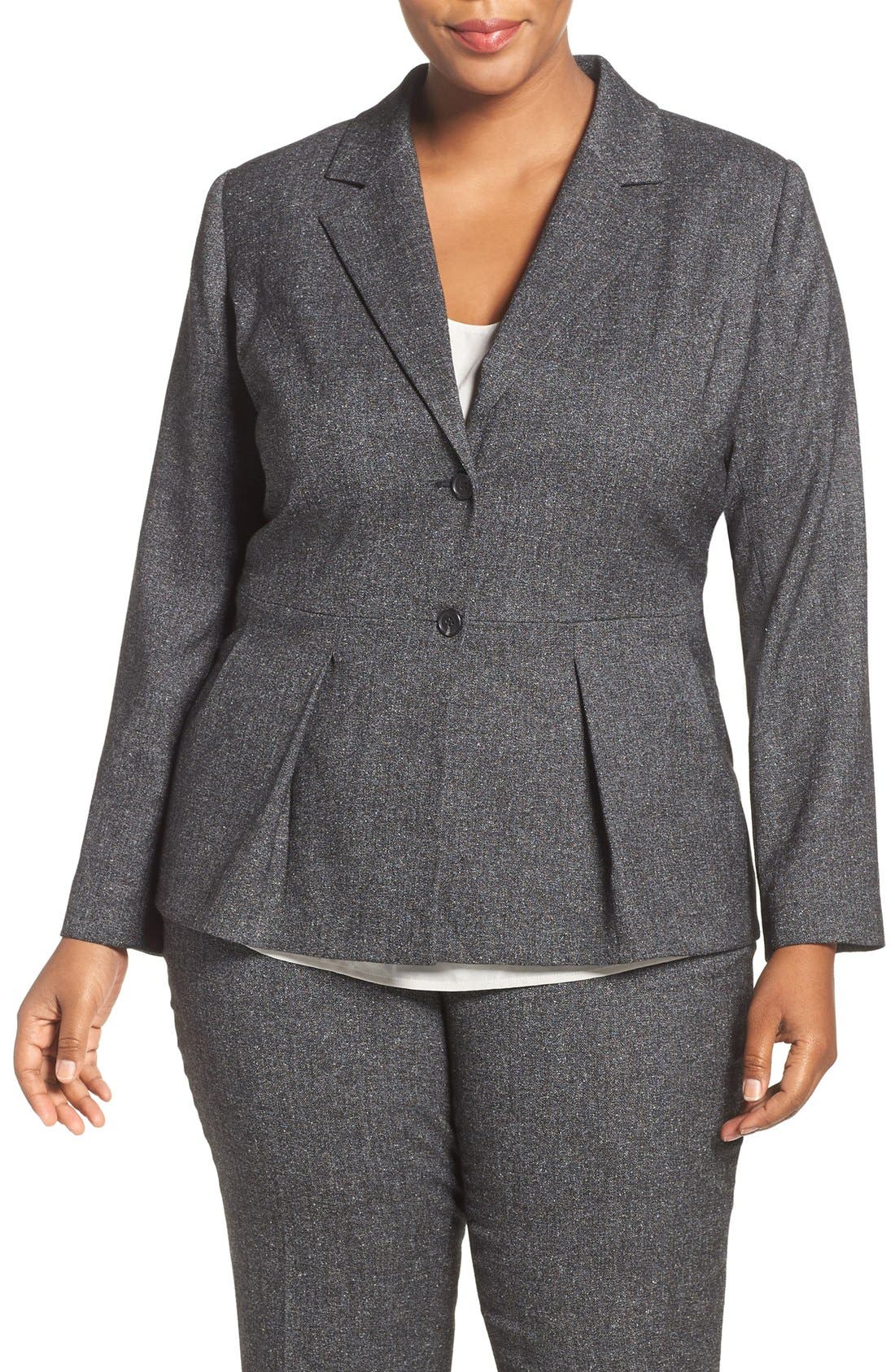 Vince Camuto Peplum Tweed Suit Jacket (Plus Size) Nordstrom