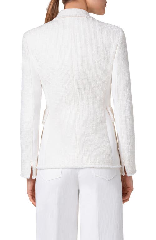 Akris Punto Tweed Blazer In Cream