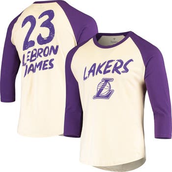 FANATICS Men s Fanatics Branded LeBron James Cream Purple Los