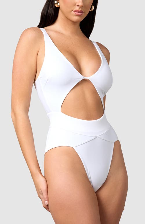 Shop Mbm Swim Aspire One-piece Swimsuit In White