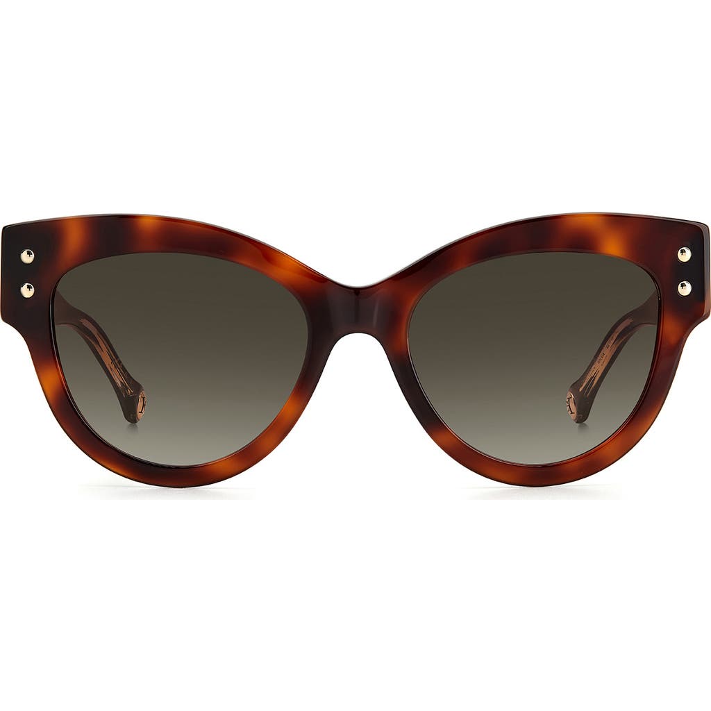 Carolina Herrera 54mm Cat Eye Sunglasses In Havana/brown Gradient