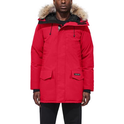 Canada Goose Langford Slim Fit Down Parka With Genuine Coyote Fur Trim, Red