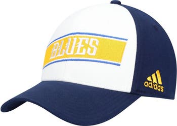 Men's adidas Gray/Navy St. Louis Blues Three Stripe Hockey Adjustable Hat
