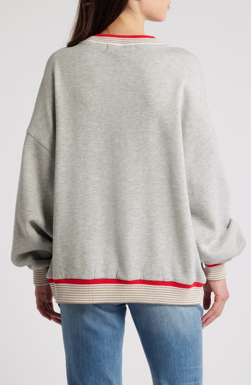 Shop Vinyl Icons Jackson Hole Tipped Graphic Sweatshirt In Heather Grey