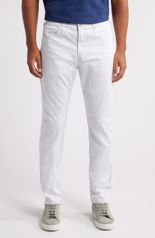 AG Everett Commuter Performance Slim Straight Sateen Pants in Almost White 