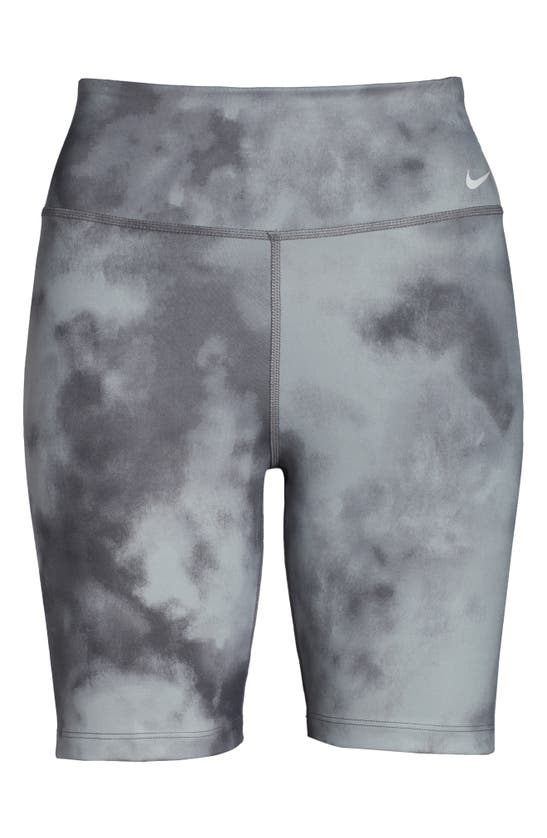 Nike One Icon Clash Bike Shorts In Smoke Grey/ White