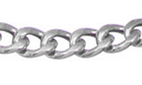 Fzn Sterling Silver Curb Chain Necklace In White