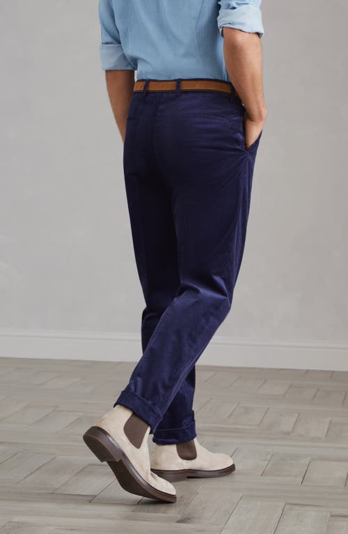 Shop Brunello Cucinelli Sea Island Corduroy Trousers In Blue