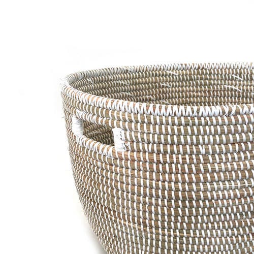 Mbare Oval Storage Basket Monochrome In White