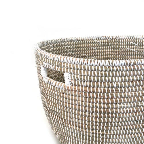 Shop Mbare Oval Storage Basket Monochrome In White