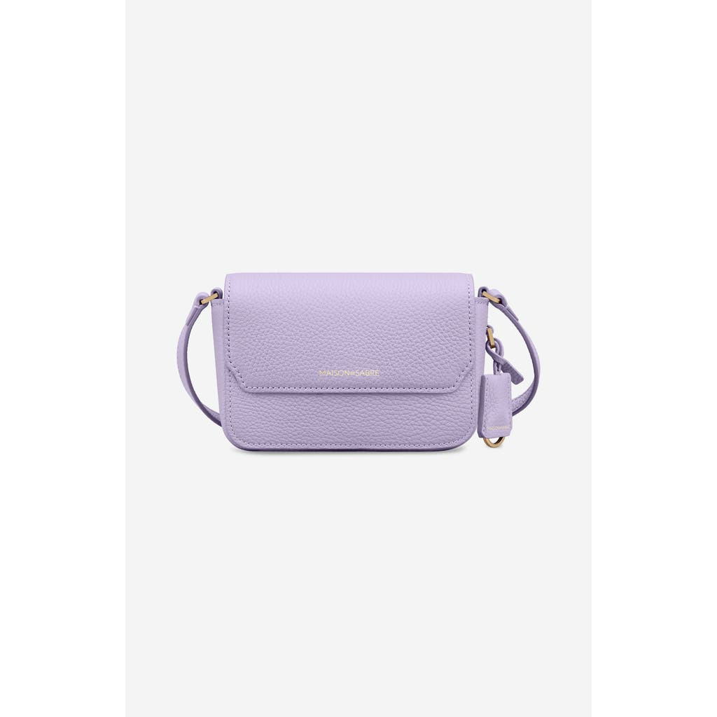 Maison De Sabre Maison De Sabré Micro Leather Flap Bag In Purple