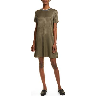 Rag & Bone Ali Houndstooth Shift Dress, Green