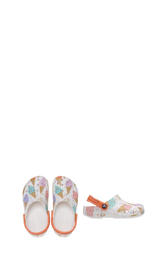 Crocs Kids' Classic Ice Cream Graphic Clog In White/ Multi ModeSens