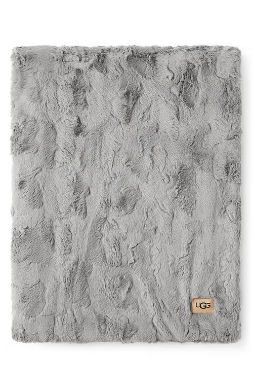 UGG(r) Olivia Faux Fur Throw Blanket in Seal at Nordstrom, Size 5Ft 0In X 7Ft 0In