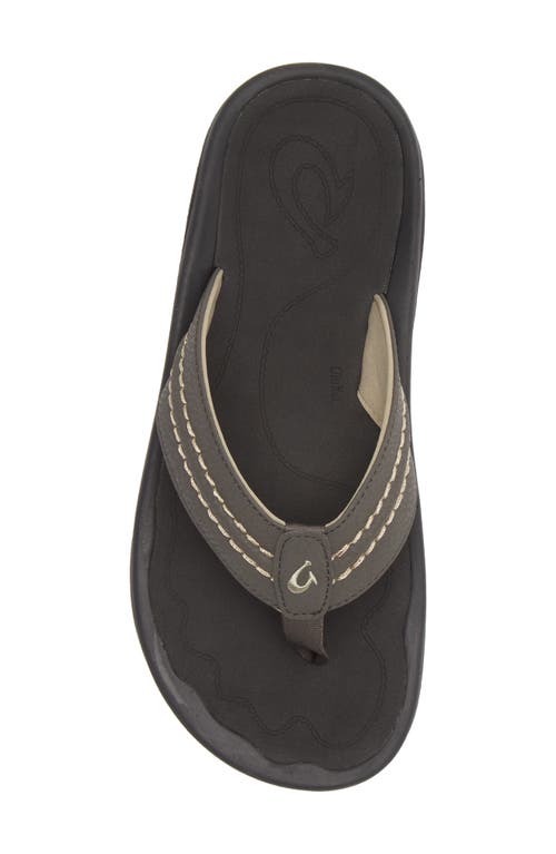 Shop Olukai Hokua Flip Flop In Kona/onyx