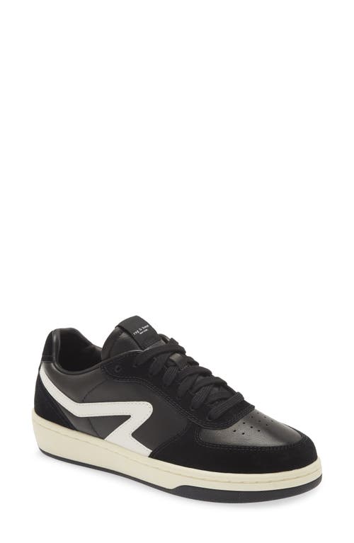 Rag & Bone Retro Court Sneaker In Blk/wht