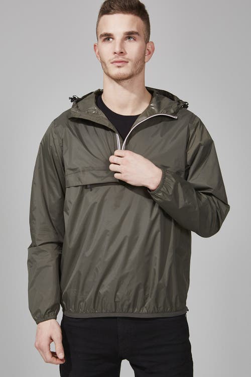 Shop O8lifestyle Unisex 1/4 Zip Rain Jacket In Torba