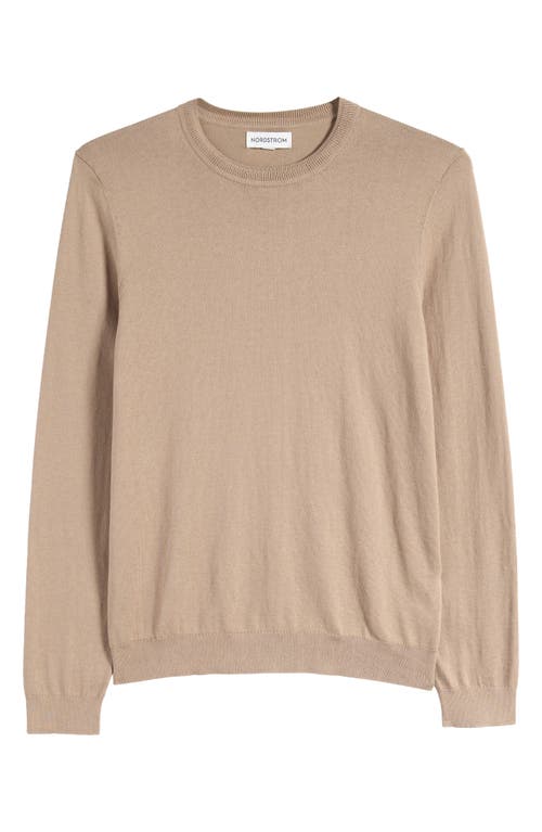 NORDSTROM NORDSTROM COTTON & SILK CREWNECK SWEATER 