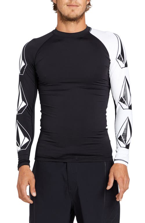 Shop Volcom Surf Vitals Jack Robinson Long Sleeve Rashguard In Black