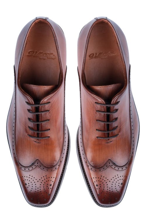 Vellapais Caddy Medallion Wingtip Oxford In Cognac