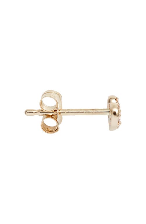 Anzie Jac + Jo Icon Pavé Heart Stud Earrings In Yellow Gold