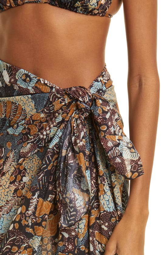 ULLA JOHNSON PAZ FLORAL COVER-UP PAREO