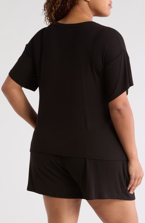 Nordstrom Moonlight Easy Rib Short Pajamas In Black