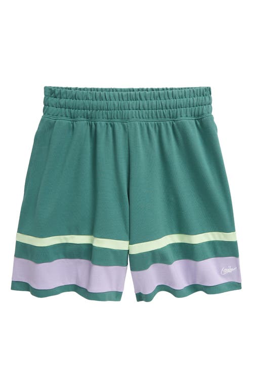 Nike Kids' Sportswear Stripe Shorts In Bicoastal/ Hydrangeas/ Green