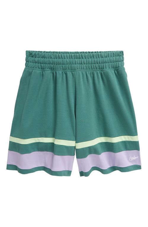 Nike Kids' Sportswear Stripe Shorts In Bicoastal/hydrangeas/green