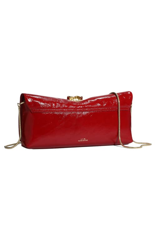 Shop Alexis Bittar Ribbon Leather Shoulder Bag In Rouge