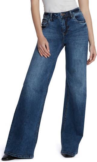 HINT OF BLU Myra Mid Rise Wide Leg Jeans | Nordstrom