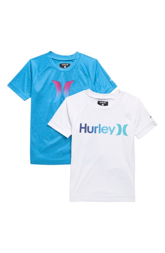 Hurley Kids' Assorted 2-pack T-shirts In Neptune Blue Heather