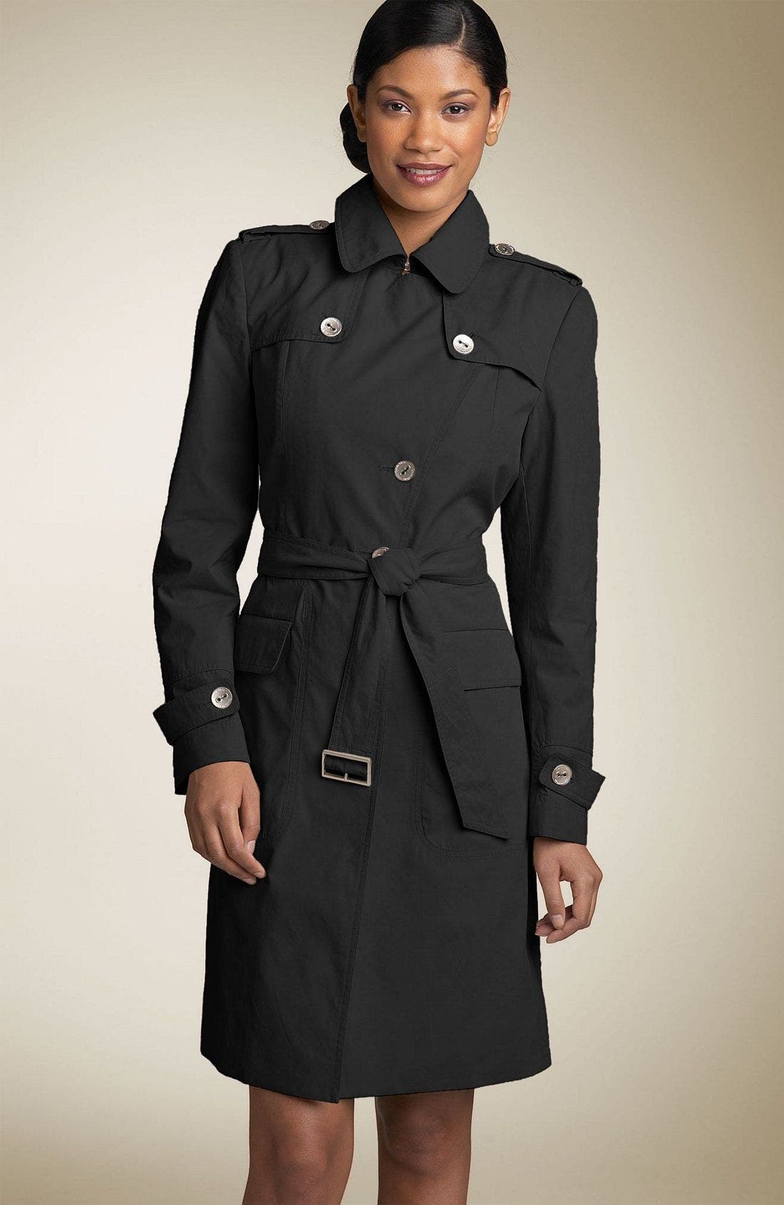 calvin klein belted trench coat