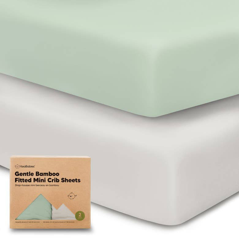 Shop Keababies Isla Fitted Mini Crib Sheets In Sage