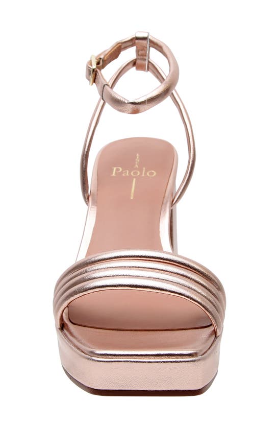 Linea Paolo Eve Ankle Strap Platform Sandal In Rose Quartz