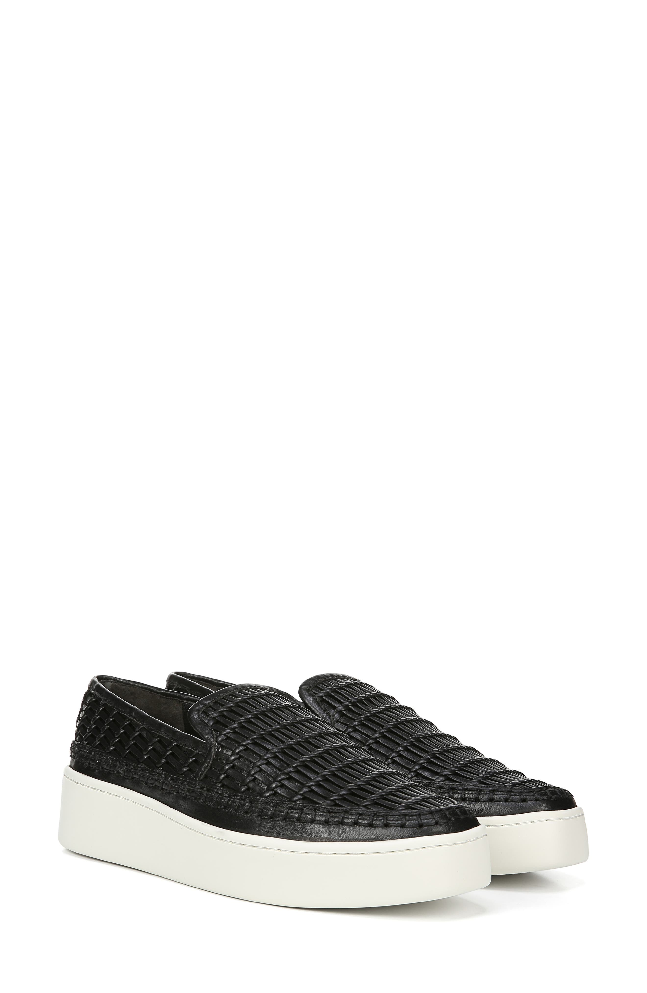 vince stafford woven leather sneakers