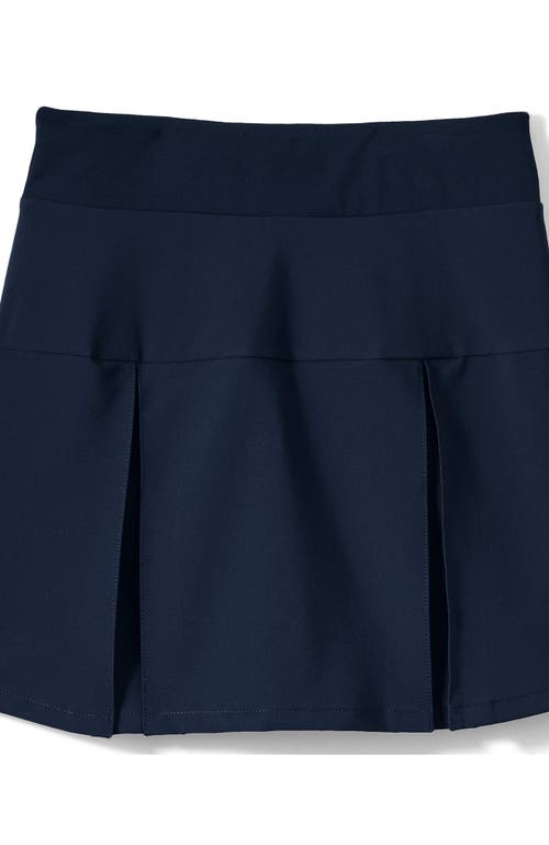 Shop Lands' End School Uniform Girls Performance Pleated Skort Above The Knee In Classic Navy