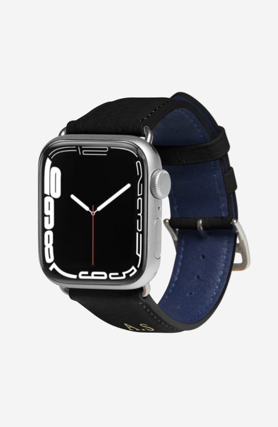 Maison De Sabre Apple Watch Band In Black Caviar
