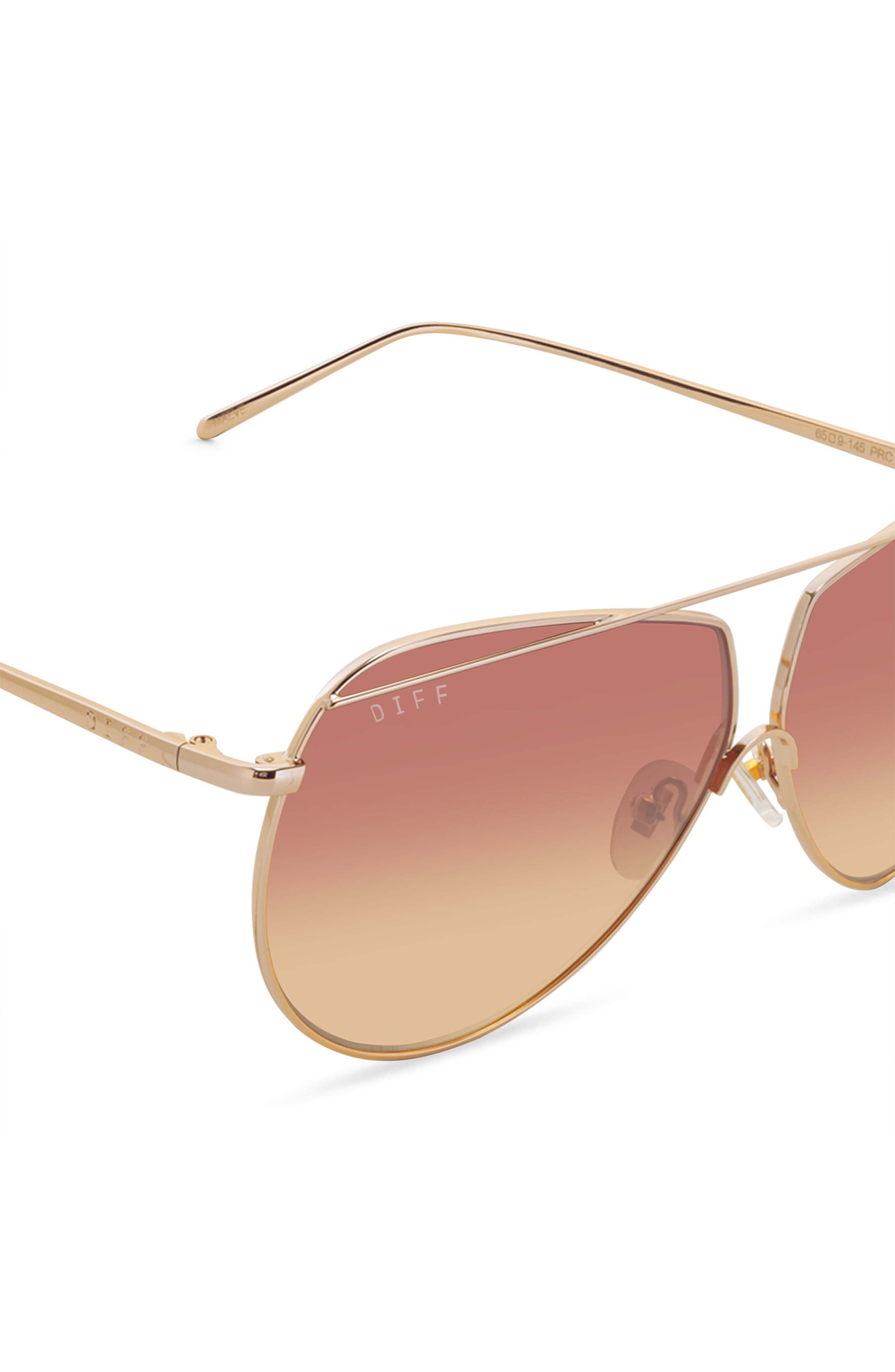DIFF Maeve 65mm Oversize Aviator Sunglasses Nordstromrack