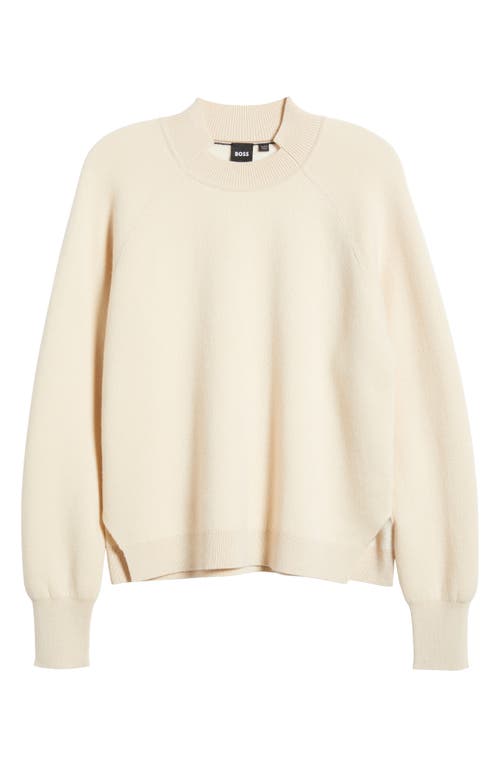 HUGO BOSS BOSS FARIOLA WOOL & CASHMERE SCULPTED MOCK NECK SWEATER 