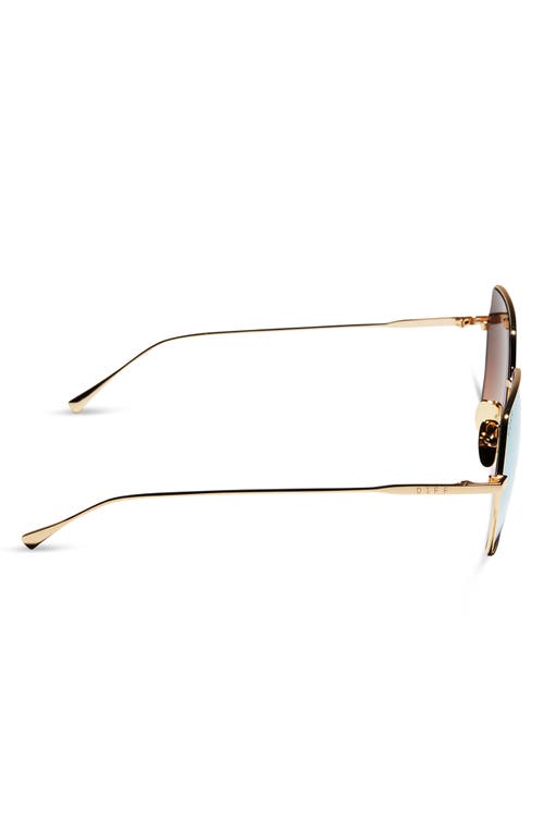 Shop Diff Harlowe 55mm Square Sunglasses In Gold/taupe Flash