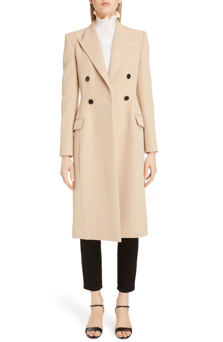Givenchy Double Breasted Wool Gabardine Coat | Nordstrom