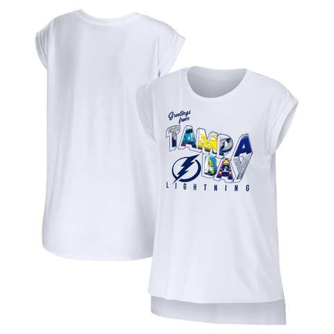 Women's Wear by Erin Andrews White Tampa Bay Rays Front Tie T-Shirt