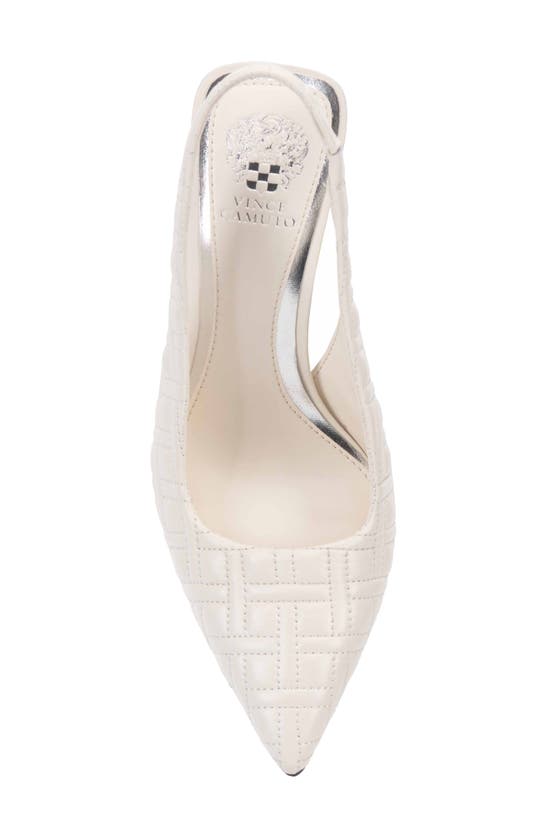 Shop Vince Camuto Baneet Pointed Toe Slingback Pump In Coconut Cream